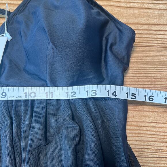 NWT Beach Sissi Fly Away Draped Black Swimsuit Size XL - Picture 4 of 9